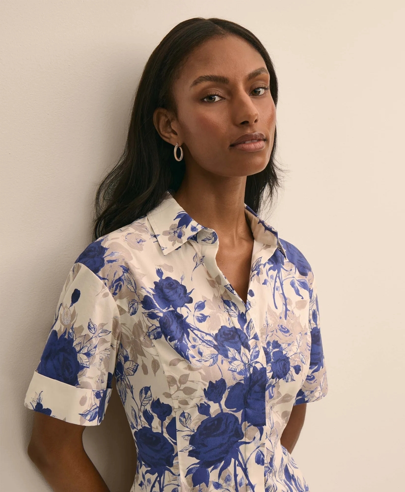Cotton Floral Shirtdress, image 4