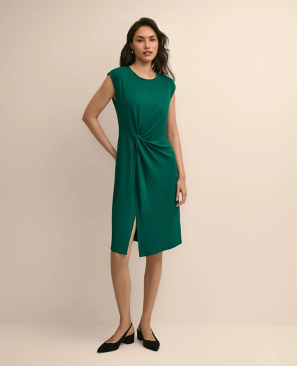 Knot-Waist Sheath Dress, image 1