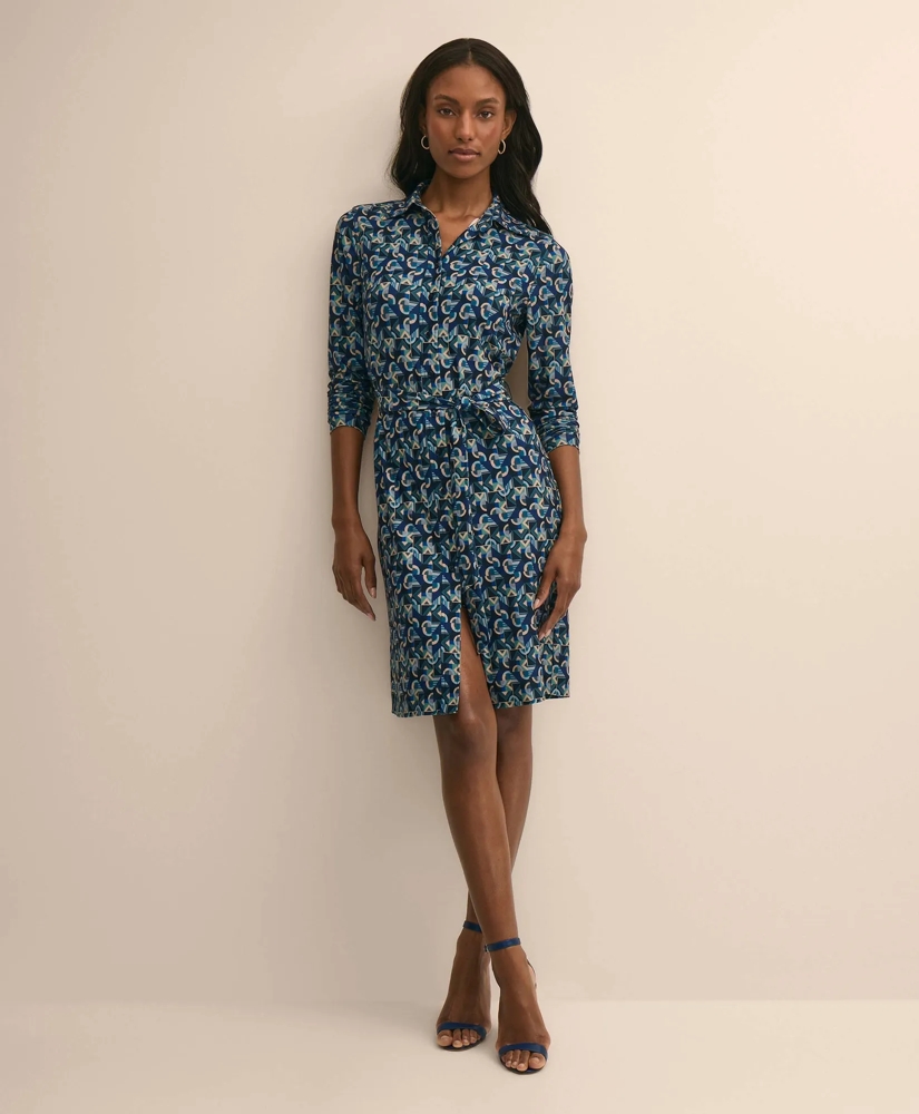 Jersey Belted Shirtdress, image 2