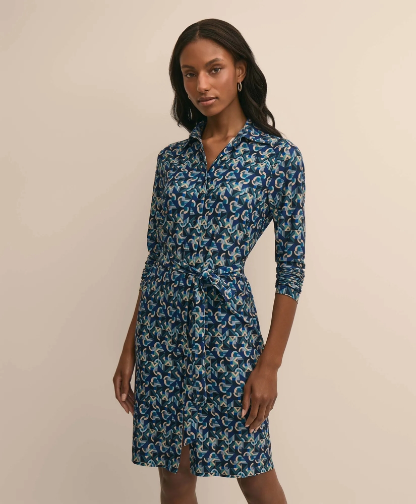 Jersey Belted Shirtdress, image 3