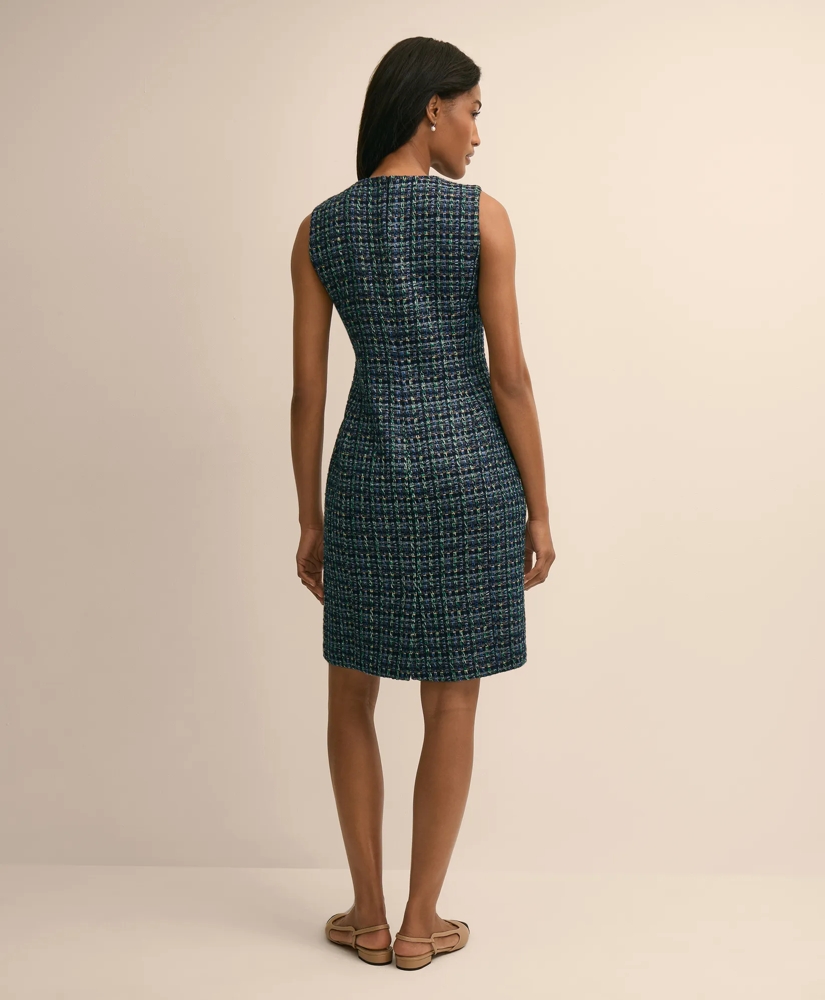 Boucle Plaid Sleeveless Sheath Dress, image 4