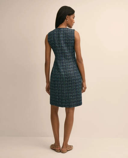 Boucle Plaid Sleeveless Sheath Dress, image 4
