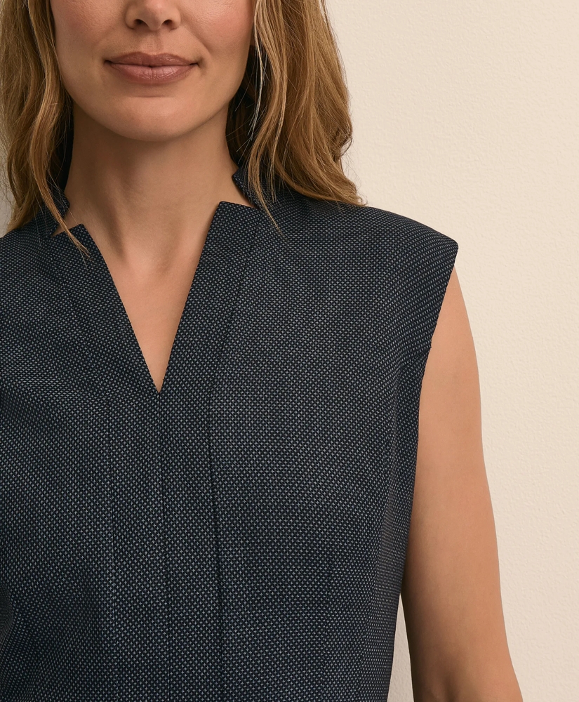 Wool Blend Birdseye Sheath Dress, image 3