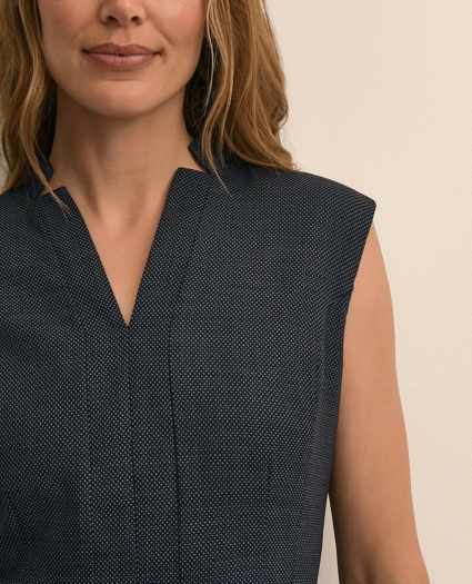 Wool Blend Birdseye Sheath Dress, image 3