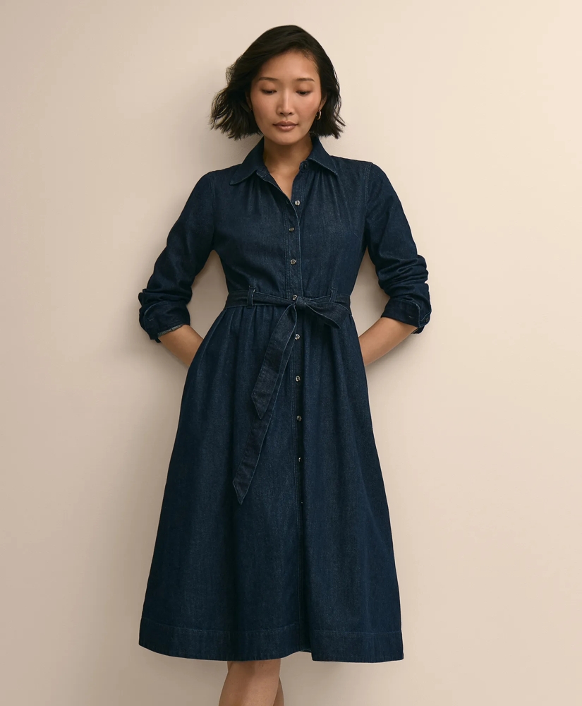 Cotton Denim Shirt Dress, image 3