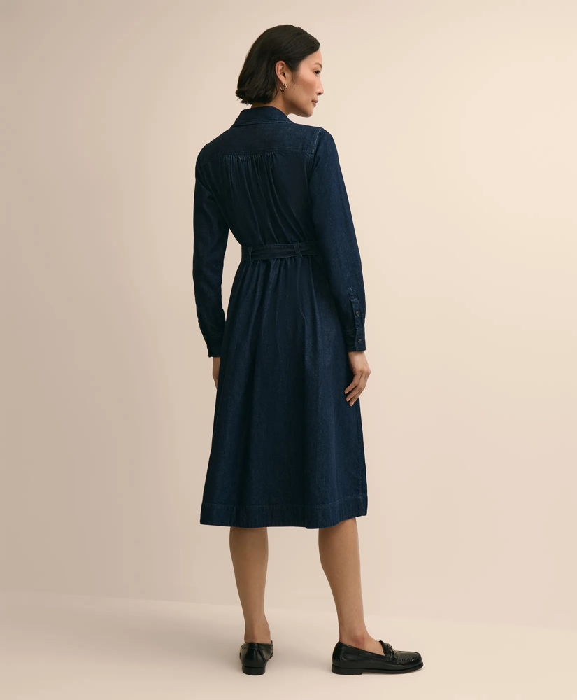 Cotton Denim Shirt Dress, image 4