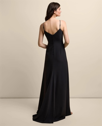 V-Neck Spaghetti Strap Gown, image 2