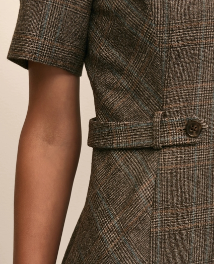 Wool Plaid Sheath Dress, image 4