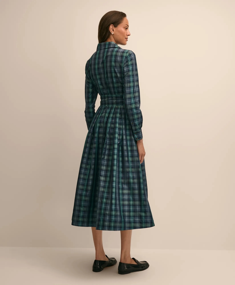 Black Watch Taffeta Pleated Shirtdress, image 4