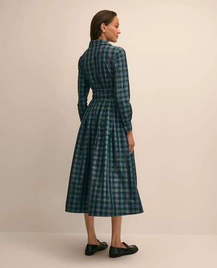 Black Watch Taffeta Pleated Shirtdress, image 4
