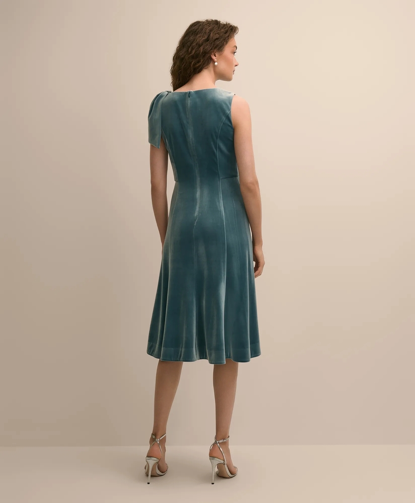Velvet Bow-Shoulder Gown, image 4
