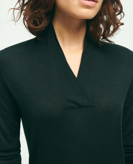Silk-Cashmere Shawl-Collar Sweater, image 2