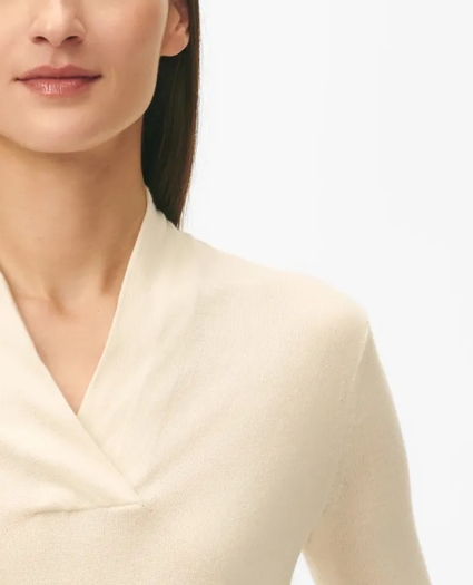 Silk-Cashmere Shawl-Collar Sweater, image 3