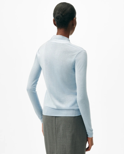 Silk-Cashmere Shawl-Collar Sweater, image 2