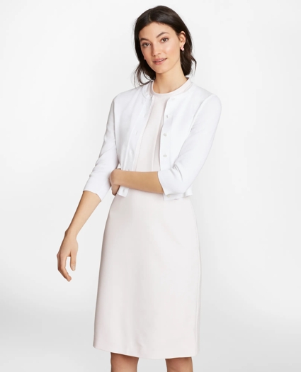 Supima® Cotton Cropped Cardigan, image 1
