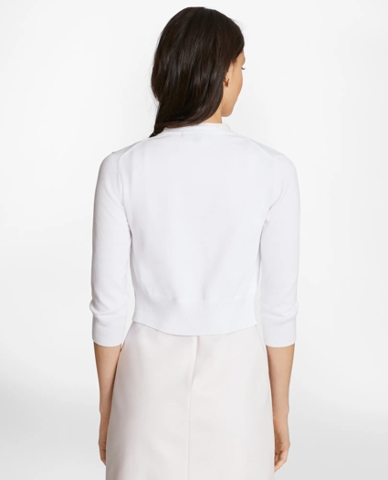 Supima® Cotton Cropped Cardigan, image 2