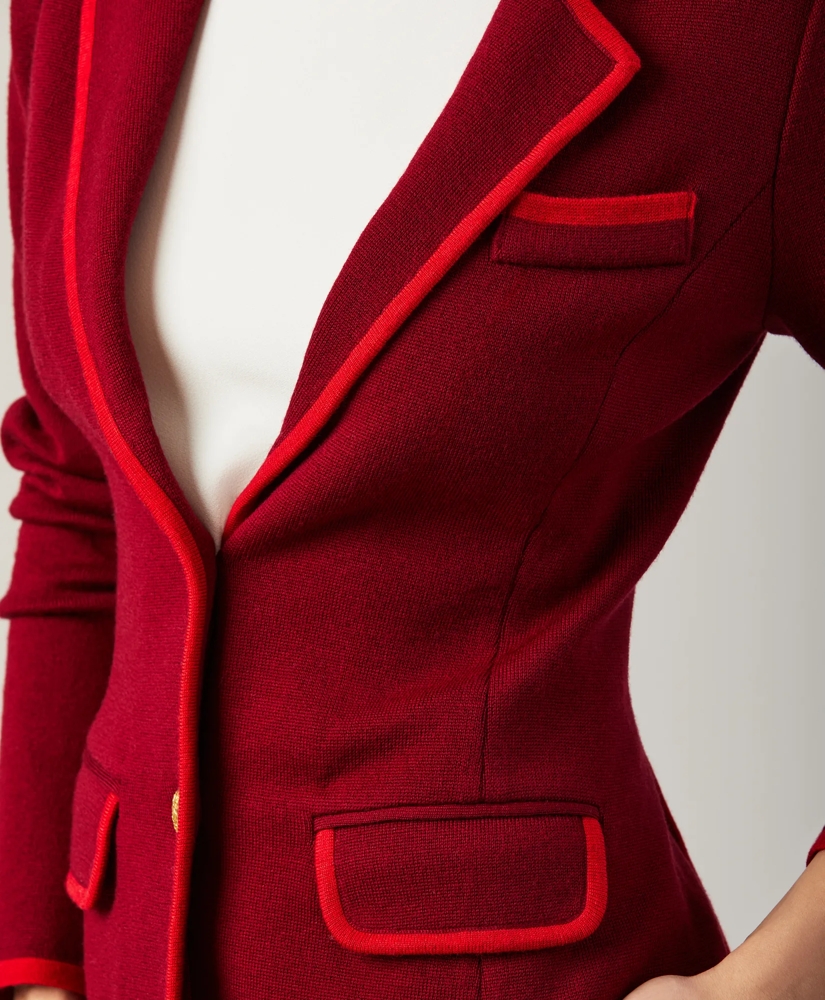Merino Wool Milano-Knit Rowing Blazer, image 4