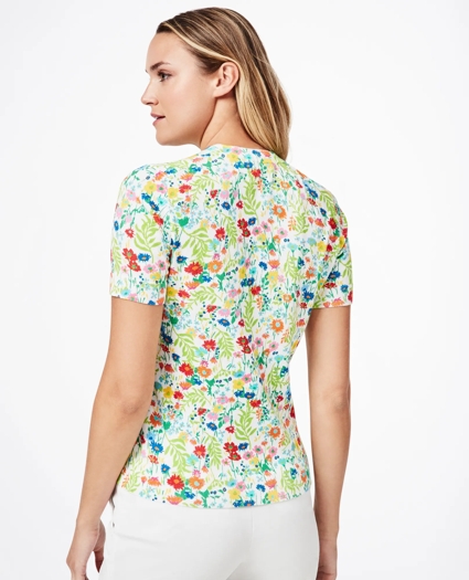 Floral-Print Supima® Cotton Shell, image 3