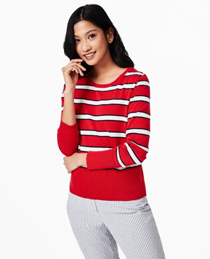 BB#2-Stripe Supima® Cotton Sweater, image 2