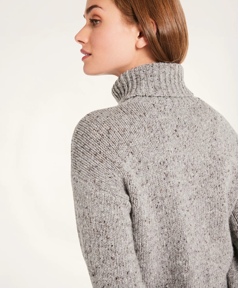 Merino Donegal Funnel Neck Sweater, image 3