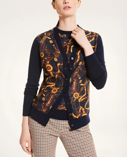 Merino Mixed-Media Rope Cardigan, image 1