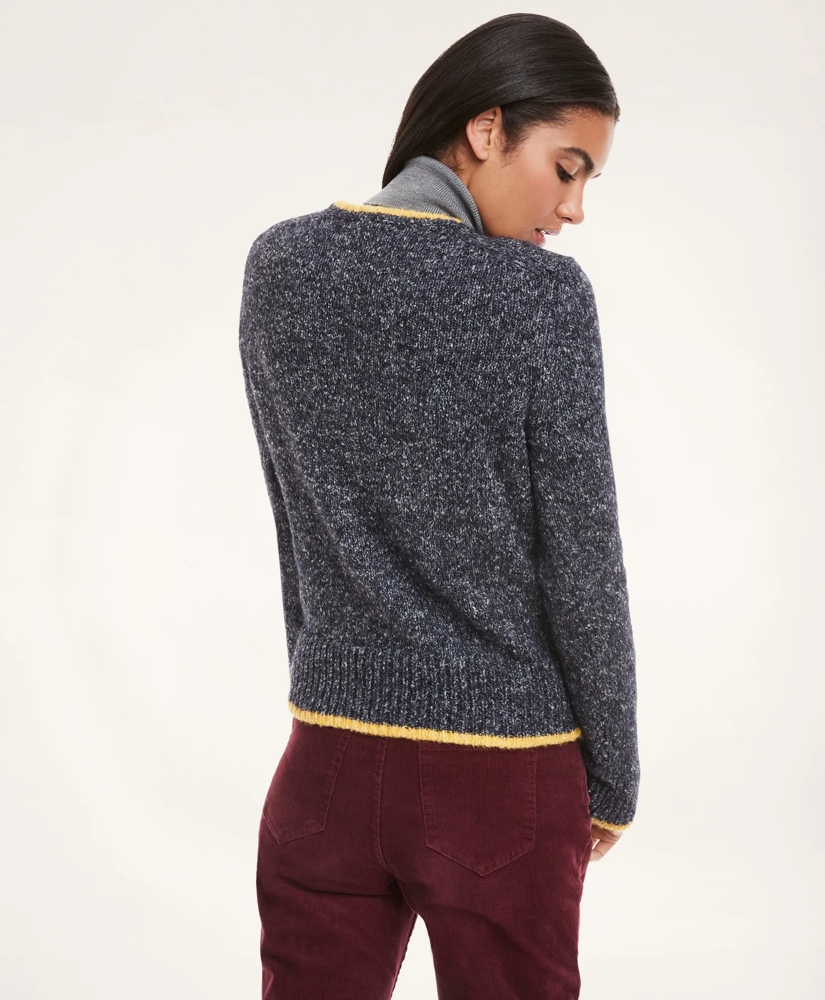 Wool-Cotton Blend Tipped Sweater, image 3