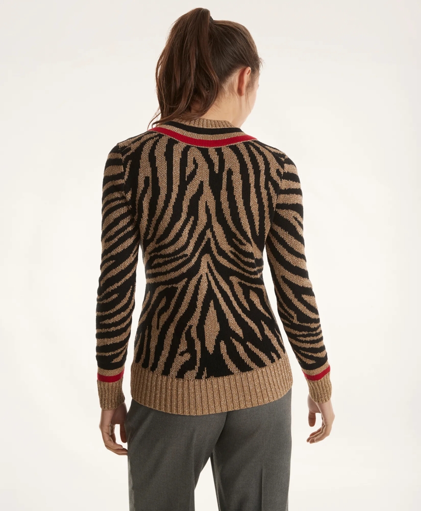 Year of the Tiger Sparkling Intarsia Tennis Sweater, image 3