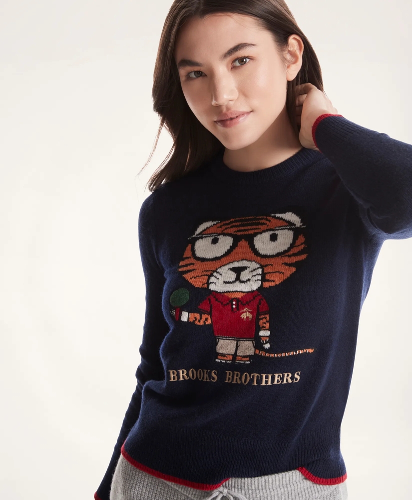 Year of the Tiger Merino Wool Tiger Ping Pong Sweater, image 1