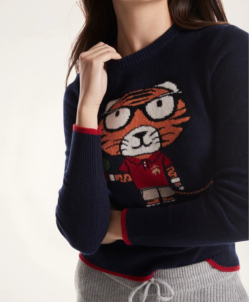 Year of the Tiger Merino Wool Tiger Ping Pong Sweater, image 3