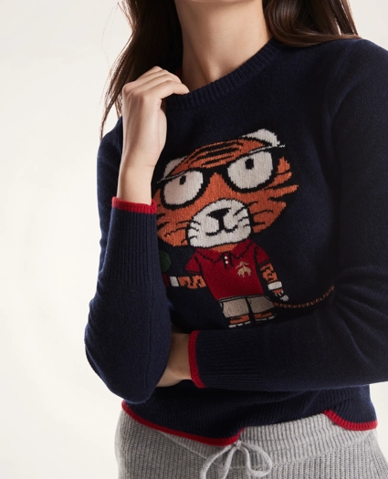 Year of the Tiger Merino Wool Tiger Ping Pong Sweater, image 3