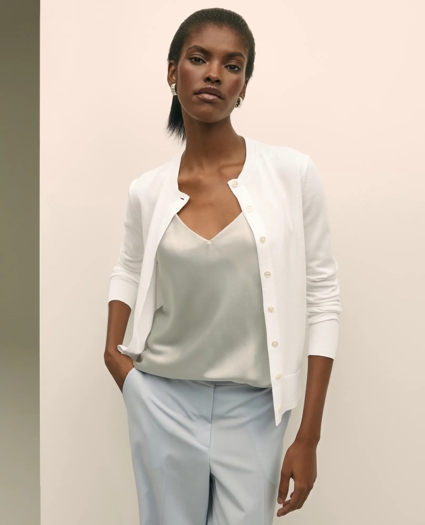 Supima® Cotton Cardigan, image 1