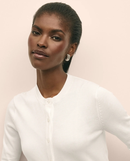 Supima® Cotton Cardigan, image 3