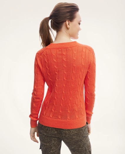 Italian Linen Cable Knit Sweater, image 3