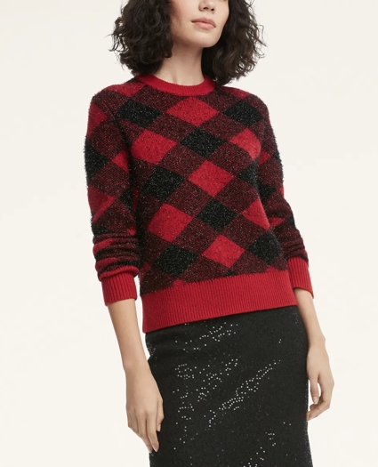 Buffalo Check Jacquard Shine Sweater, image 2