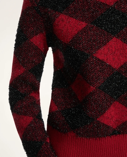 Buffalo Check Jacquard Shine Sweater, image 3