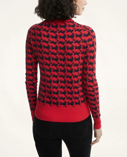 Women's Lunar New Year Cotton Cashmere Blend Intarsia Sweater, image 2