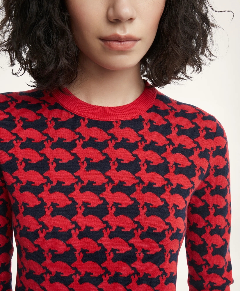 Women's Lunar New Year Cotton Cashmere Blend Intarsia Sweater, image 3