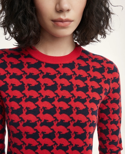 Women's Lunar New Year Cotton Cashmere Blend Intarsia Sweater, image 3