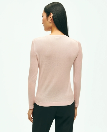 Silk Viscose Crewneck Sweater, image 2