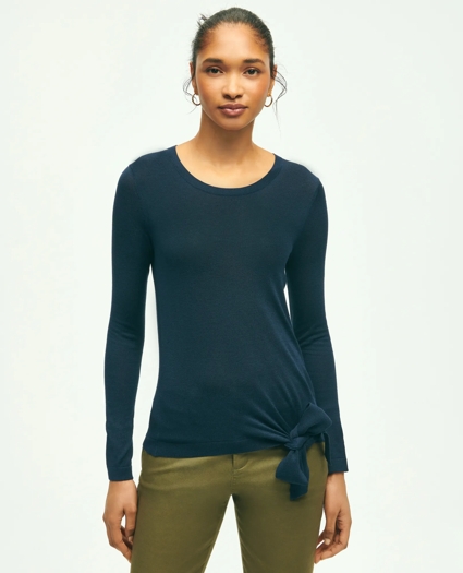 Silk Viscose Crewneck Sweater, image 1