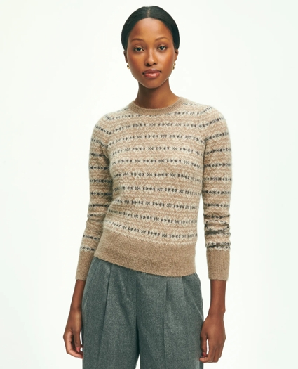 Mohair Alpaca Blend Fair Isle Sweater, image 1