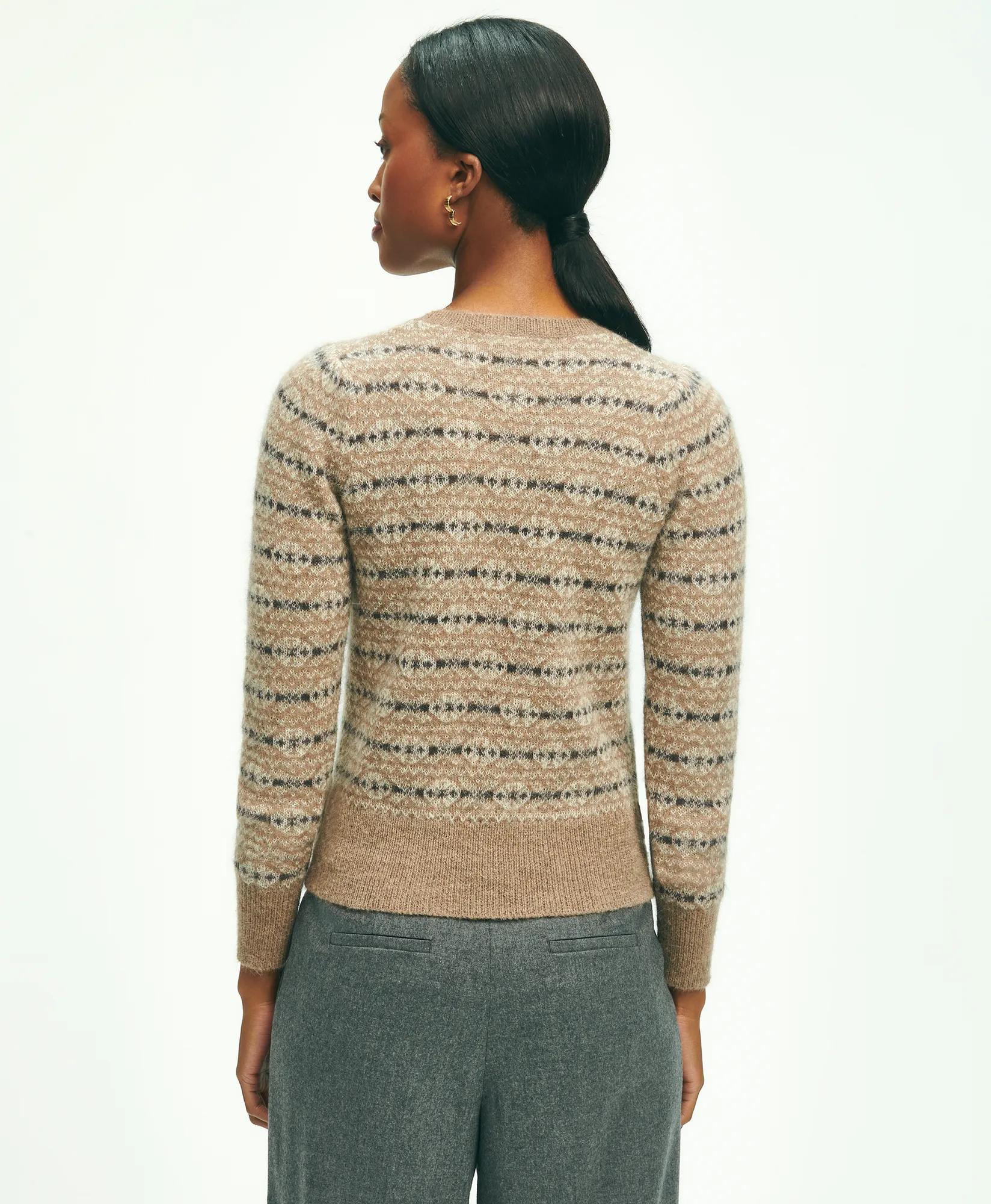 Mohair Alpaca Blend Fair Isle Sweater, image 2