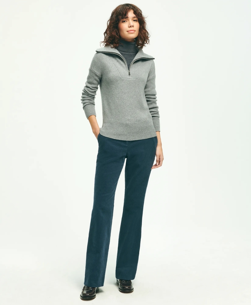 Wool Cashmere Half-Zip Sweater, image 2