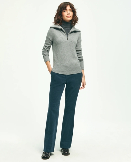 Wool Cashmere Half-Zip Sweater, image 2