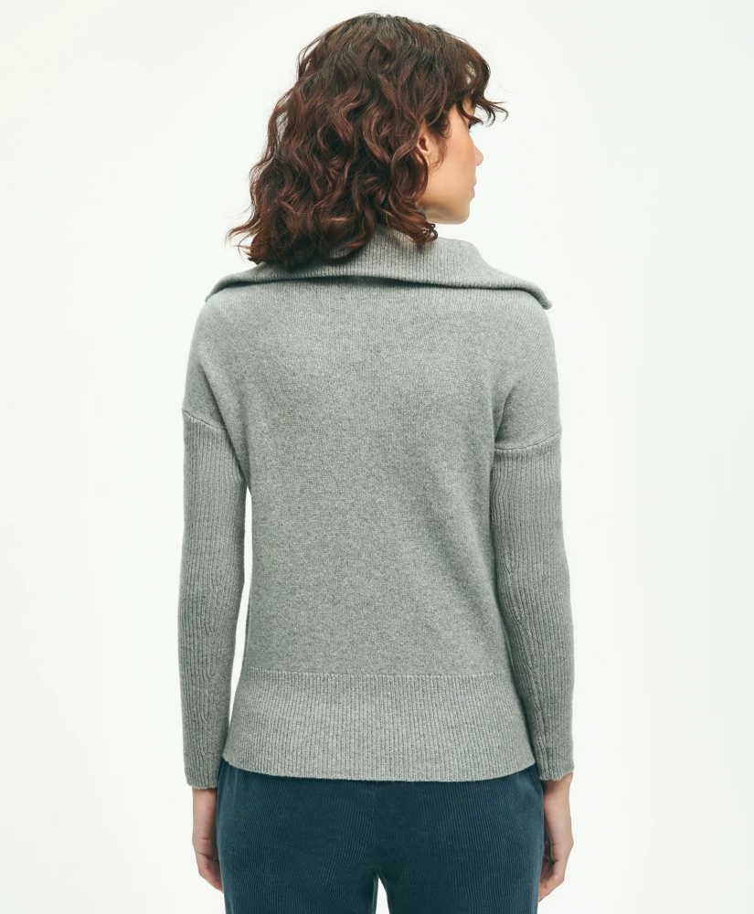 Wool Cashmere Half-Zip Sweater, image 3