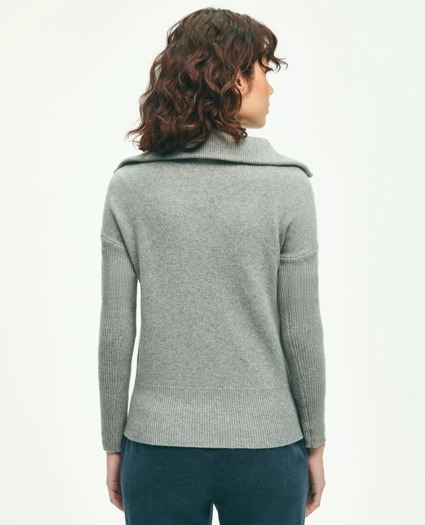 Wool Cashmere Half-Zip Sweater, image 3