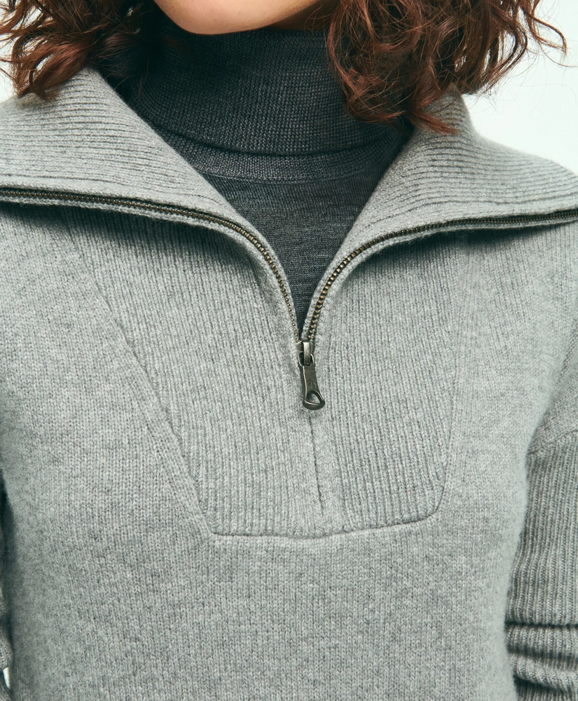 Wool Cashmere Half-Zip Sweater, image 4