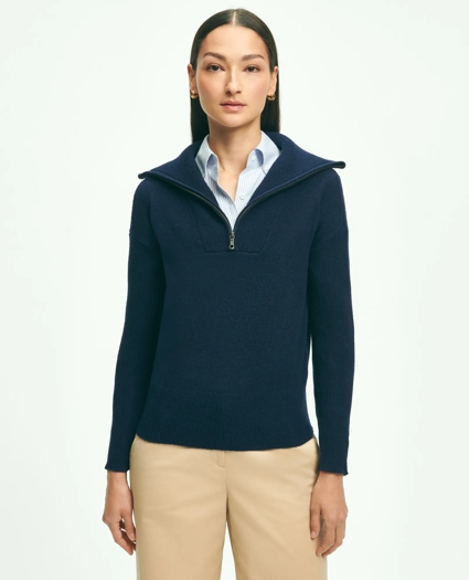Wool Cashmere Half-Zip Sweater, image 1