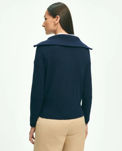 Wool Cashmere Half-Zip Sweater, image 3