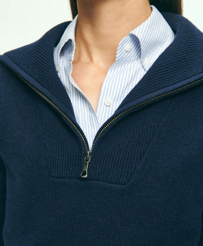 Wool Cashmere Half-Zip Sweater, image 4